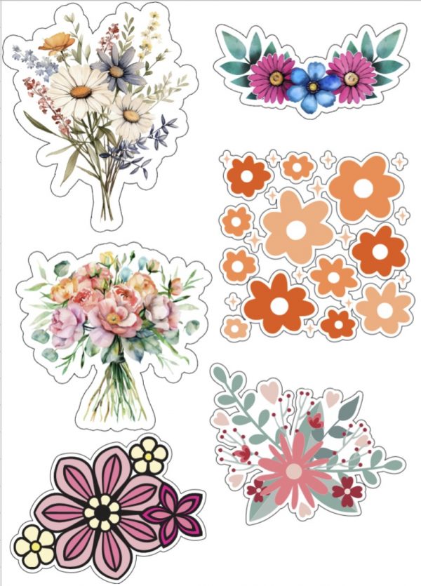 Bloemen - 6 stuks - Afbeelding 2