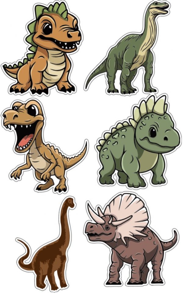Dinosaurus - 6 stuks - Afbeelding 2