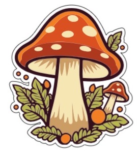 Paddenstoelen - 6 stuks